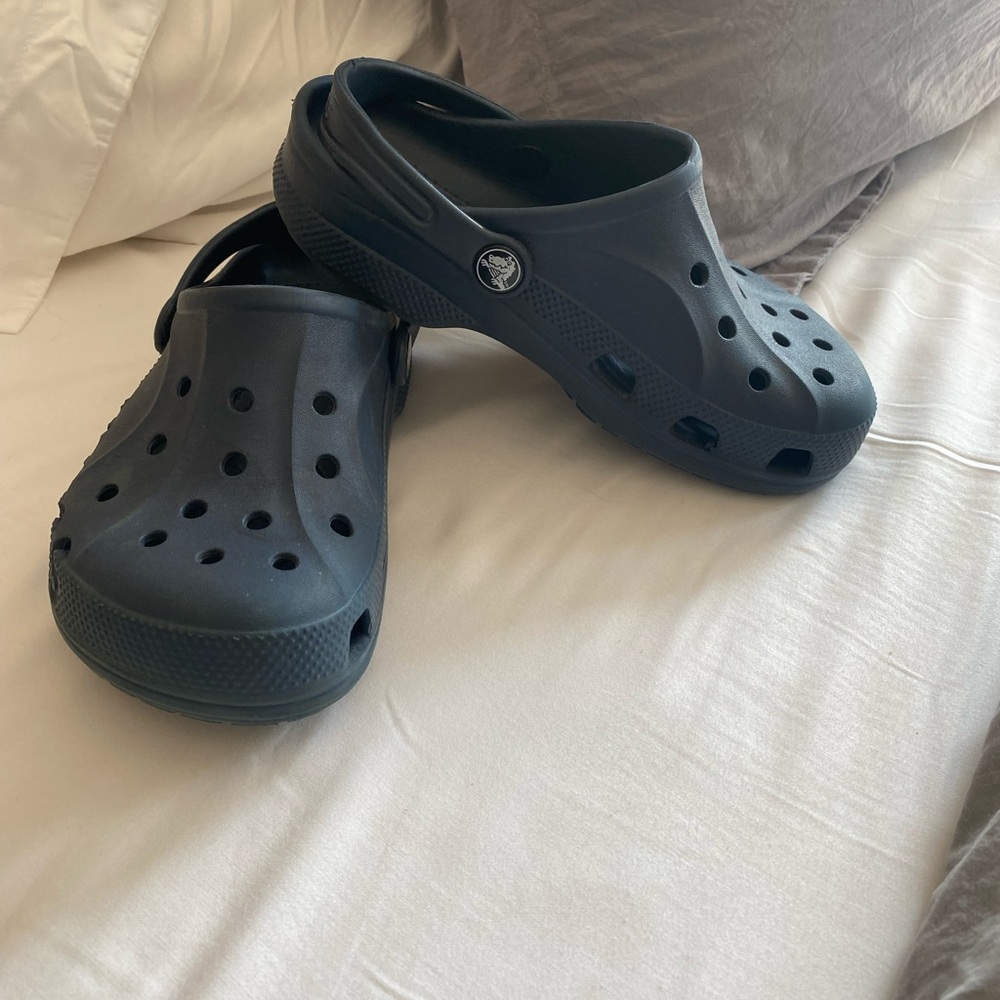 CROCS Black Water Shoes with Perforated Design